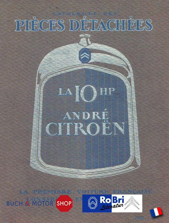 Citroën 10 HP Catalogue des pièces détachées 1919